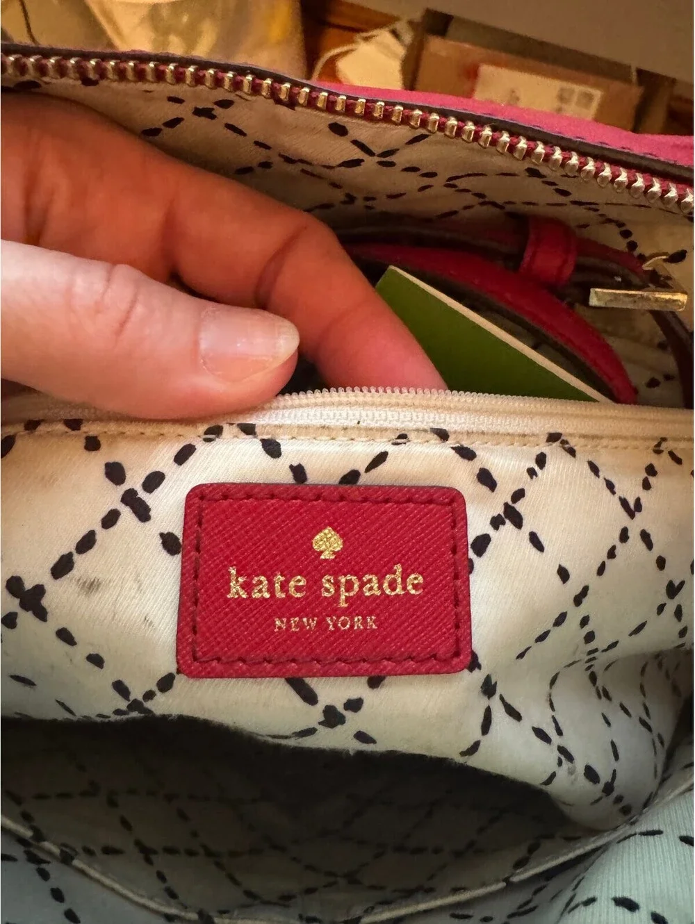 Kate Spade New York Bright Red Saffiano Leather Duffle Satchel